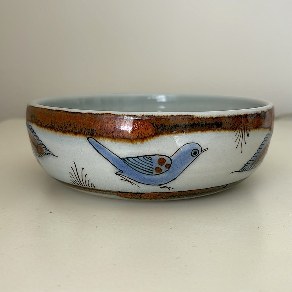 El Palomar Buen Custo Mexico Pottery Bowl Dish
birds flowers leaves Mexican art